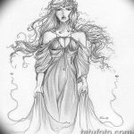 фото эскиз тату Афродита богиня от 01.05.2018 №035 - sketch Aphrodite - tatufoto.com