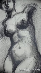 фото эскиз тату Афродита богиня от 01.05.2018 №037 - sketch Aphrodite - tatufoto.com