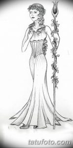 фото эскиз тату Афродита богиня от 01.05.2018 №038 - sketch Aphrodite - tatufoto.com