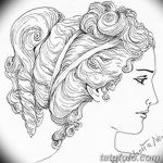 фото эскиз тату Афродита богиня от 01.05.2018 №042 - sketch Aphrodite - tatufoto.com