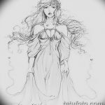 фото эскиз тату Афродита богиня от 01.05.2018 №043 - sketch Aphrodite - tatufoto.com