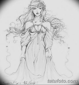 фото эскиз тату Афродита богиня от 01.05.2018 №043 - sketch Aphrodite - tatufoto.com
