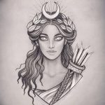 фото эскиз тату Афродита богиня от 01.05.2018 №044 - sketch Aphrodite - tatufoto.com