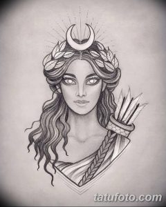 фото эскиз тату Афродита богиня от 01.05.2018 №044 - sketch Aphrodite - tatufoto.com