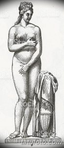 фото эскиз тату Афродита богиня от 01.05.2018 №046 - sketch Aphrodite - tatufoto.com