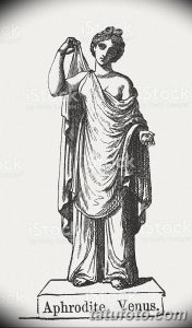 фото эскиз тату Афродита богиня от 01.05.2018 №047 - sketch Aphrodite - tatufoto.com