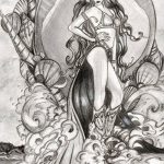 фото эскиз тату Афродита богиня от 01.05.2018 №052 - sketch Aphrodite - tatufoto.com