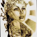 фото эскиз тату Афродита богиня от 01.05.2018 №059 - sketch Aphrodite - tatufoto.com