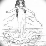 фото эскиз тату Афродита богиня от 01.05.2018 №081 - sketch Aphrodite - tatufoto.com
