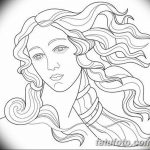 фото эскиз тату Афродита богиня от 01.05.2018 №082 - sketch Aphrodite - tatufoto.com