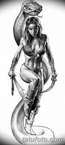 фото эскиз тату амазонка от 01.05.2018 №035 - sketch of a tattoo amazon - tatufoto.com