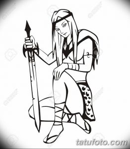 фото эскиз тату амазонка от 01.05.2018 №039 - sketch of a tattoo amazon - tatufoto.com 34354