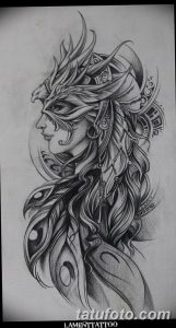 фото эскиз тату амазонка от 01.05.2018 №089 - sketch of a tattoo amazon - tatufoto.com