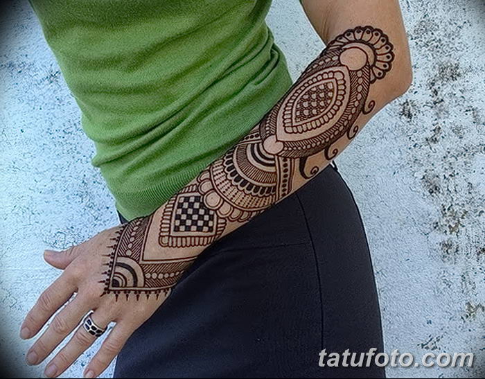 фото Мехенди до локтя от 24.06.2018 №089 - Mehendi to the elbow - tatufoto.com