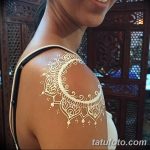 фото Мехенди на плече (хна) от 24.06.2018 №121 - Mehendi on the shoulder - tatufoto.com