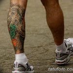 фото Тату на голени от 15.06.2018 №014 - Shin Tattoo - tatufoto.com