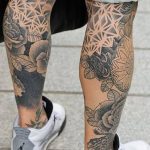 фото Тату на голени от 15.06.2018 №028 - Shin Tattoo - tatufoto.com