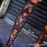 фото Тату на голени от 15.06.2018 №149 - Shin Tattoo - tatufoto.com