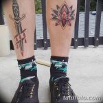 фото Тату на голени от 15.06.2018 №159 - Shin Tattoo - tatufoto.com