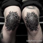 фото Тату на колене от 05.06.2018 №008 - Tattoo on the knee - tatufoto.com