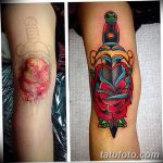 фото Тату на колене от 05.06.2018 №010 - Tattoo on the knee - tatufoto.com