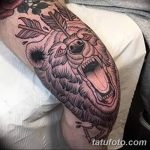 фото Тату на колене от 05.06.2018 №025 - Tattoo on the knee - tatufoto.com