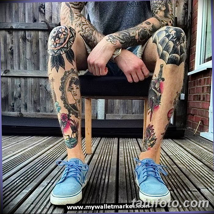фото Тату на колене от 05.06.2018 №036 - Tattoo on the knee - tatufoto.com