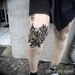 фото Тату на колене от 05.06.2018 №078 - Tattoo on the knee - tatufoto.com