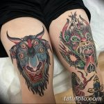 фото Тату на колене от 05.06.2018 №280 - Tattoo on the knee - tatufoto.com