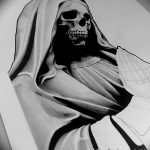 фото Эскиз тату Санта Муэрто от 03.06.2018 №050 - Sketch of Santa Muerto - tatufoto.com