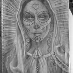 фото Эскиз тату Санта Муэрто от 03.06.2018 №153 - Sketch of Santa Muerto - tatufoto.com