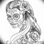 фото Эскиз тату Санта Муэрто от 03.06.2018 №180 - Sketch of Santa Muerto - tatufoto.com