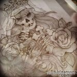 фото Эскиз тату Санта Муэрто от 03.06.2018 №183 - Sketch of Santa Muerto - tatufoto.com