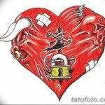 фото Эскизы тату Сердце от 20.06.2018 №035 - Sketches Tattoo Heart - tatufoto.com