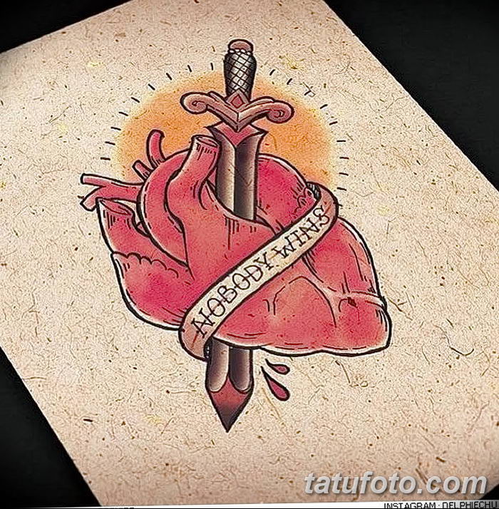 фото Эскизы тату Сердце от 20.06.2018 №060 - Sketches Tattoo Heart - tatufoto.com