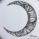 фото Эскизы тату полумесяц от 18.06.2018 №001 - Sketches of a moon tattoo - tatufoto.com