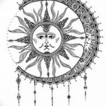 фото Эскизы тату полумесяц от 18.06.2018 №002 - Sketches of a moon tattoo - tatufoto.com