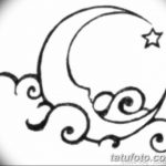фото Эскизы тату полумесяц от 18.06.2018 №008 - Sketches of a moon tattoo - tatufoto.com