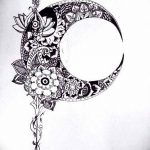 фото Эскизы тату полумесяц от 18.06.2018 №013 - Sketches of a moon tattoo - tatufoto.com
