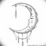 фото Эскизы тату полумесяц от 18.06.2018 №014 - Sketches of a moon tattoo - tatufoto.com