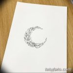 фото Эскизы тату полумесяц от 18.06.2018 №020 - Sketches of a moon tattoo - tatufoto.com