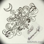 фото Эскизы тату полумесяц от 18.06.2018 №021 - Sketches of a moon tattoo - tatufoto.com