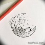 фото Эскизы тату полумесяц от 18.06.2018 №028 - Sketches of a moon tattoo - tatufoto.com