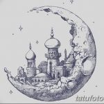 фото Эскизы тату полумесяц от 18.06.2018 №032 - Sketches of a moon tattoo - tatufoto.com