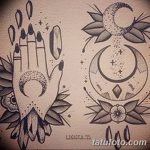 фото Эскизы тату полумесяц от 18.06.2018 №038 - Sketches of a moon tattoo - tatufoto.com