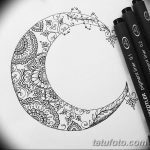 фото Эскизы тату полумесяц от 18.06.2018 №043 - Sketches of a moon tattoo - tatufoto.com