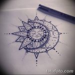 фото Эскизы тату полумесяц от 18.06.2018 №044 - Sketches of a moon tattoo - tatufoto.com