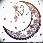 фото Эскизы тату полумесяц от 18.06.2018 №046 - Sketches of a moon tattoo - tatufoto.com