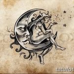 фото Эскизы тату полумесяц от 18.06.2018 №050 - Sketches of a moon tattoo - tatufoto.com