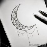 фото Эскизы тату полумесяц от 18.06.2018 №054 - Sketches of a moon tattoo - tatufoto.com